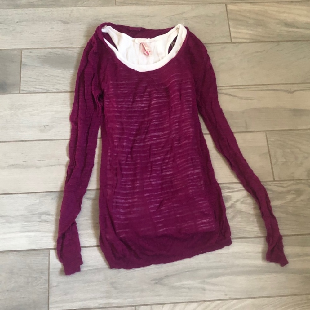 Derek Heart Long sleeve with built in tank